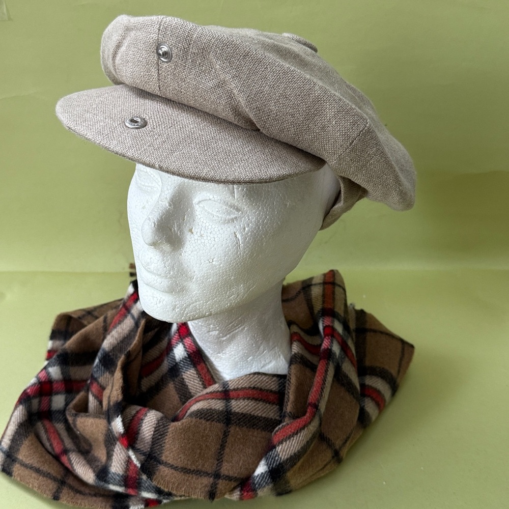 New vintage Linen Jonathan Richard peaked cap